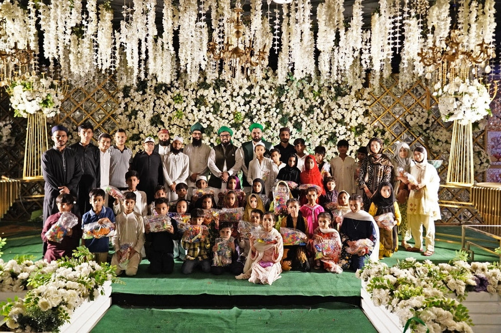 Lahore, Pakistan - Participating in Orphan Support & Mawlid Support Programs by Celebrating Grand Mawlid an Nabi with Beloved Orphans, Less Privileged Children & Families - Blessed Cake Cutting & Blessed Gifts Distribution