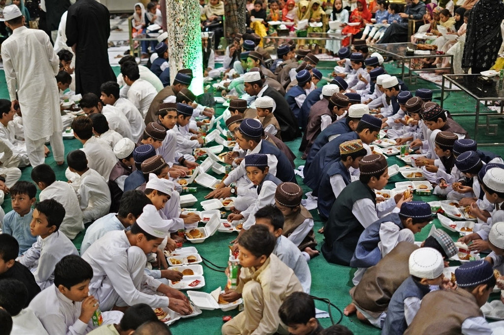 Lahore, Pakistan - Participating in Orphan Support & Mawlid Support Programs by Celebrating Grand Mawlid an Nabi with Beloved Orphans, Less Privileged Children & Families - Blessed Full Course Lunch with Blessed Birthday Cakes & Desserts