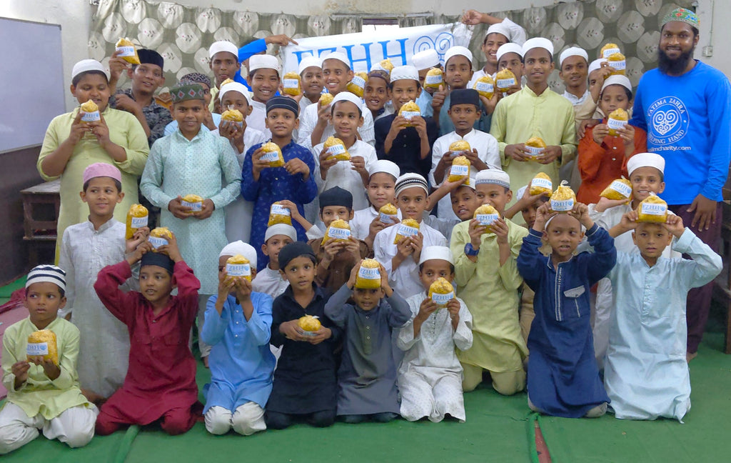 Hyderabad, India - Participating in Mobile Food Rescue Program & Orphan Support Program by Distributing Hot Biryani Meals & Blessed Birthday Cakes to Beloved Orphans, Madrasa Students, Homeless & Less Privileged Families
