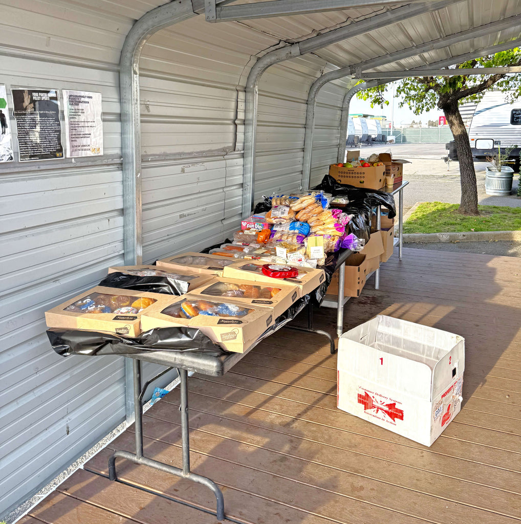 Oakland, California - Participating in Mobile Food Rescue Program by Rescuing & Distributing 600+ lbs. of Fresh Deli Meals, Fruits, Vegetables & Bakery Items with Desserts & Birthday Cakes to Local Community's Homeless Encampments