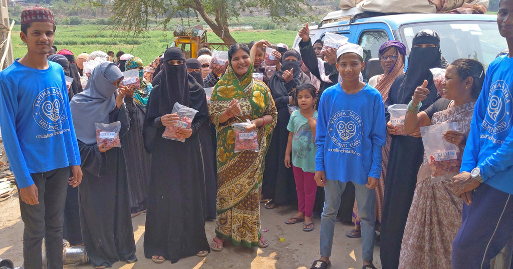 Hyderabad, India - Participating in Our Holy Qurbani Program & Month of Ramadan Appeal Programs by Processing, Packaging & Distributing Holy Qurbani Meat from 27+ Holy Qurbans to 300+ Homeless & Less Privileged Families