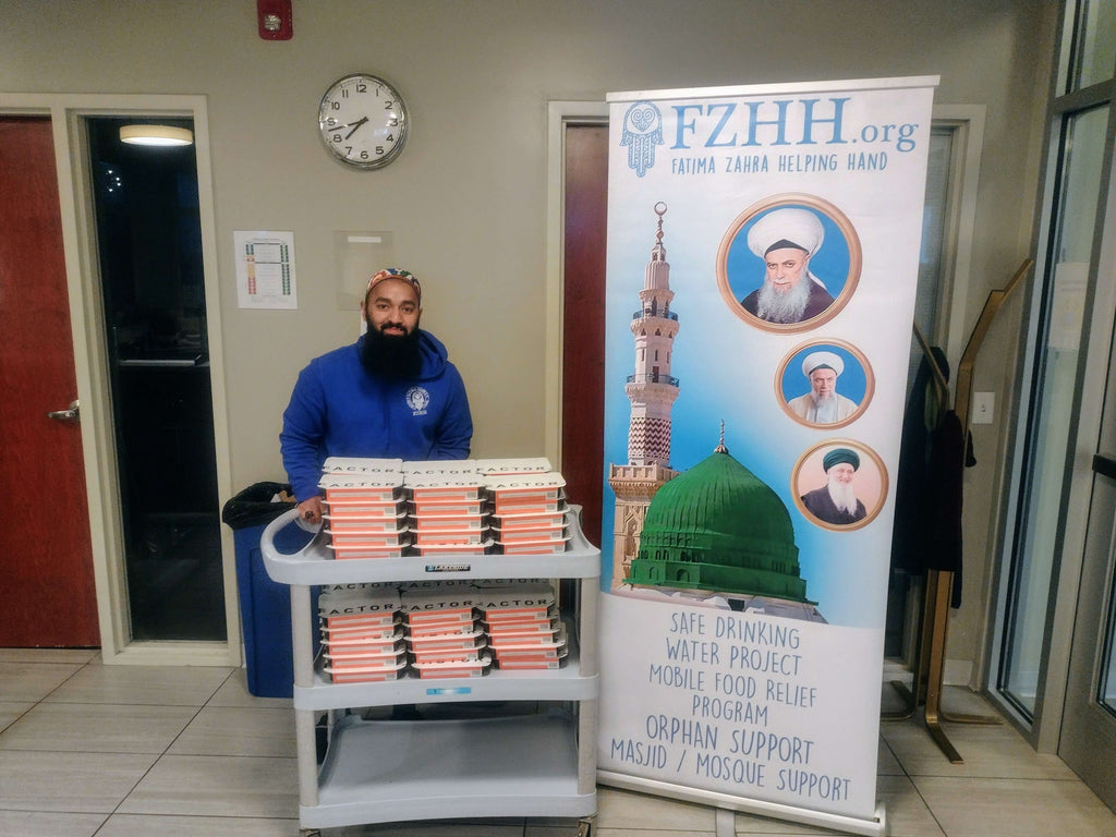 Chicago, Illinois - Honoring Holy Wiladat (Birthday) of Sultan al Awliya Fard Alam Shahe Kul Mawlana Shaykh Shah Bahauddin Naqshband Uwaisi al Bukhari ق ع Hasani Husseini by Distributing 240+ Prepared Meals to City Mosque & Community's Homeless Shelters