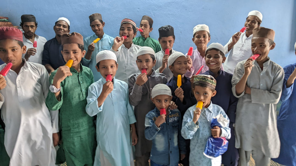 Honoring Wiladats of Imam Hussain (AS), Imam Abbas (AS) & Imam Zainul Abideen (AS) by Serving 40+ Lunches & Blessed Birthday Cakes to Poor Children of the Community – IND