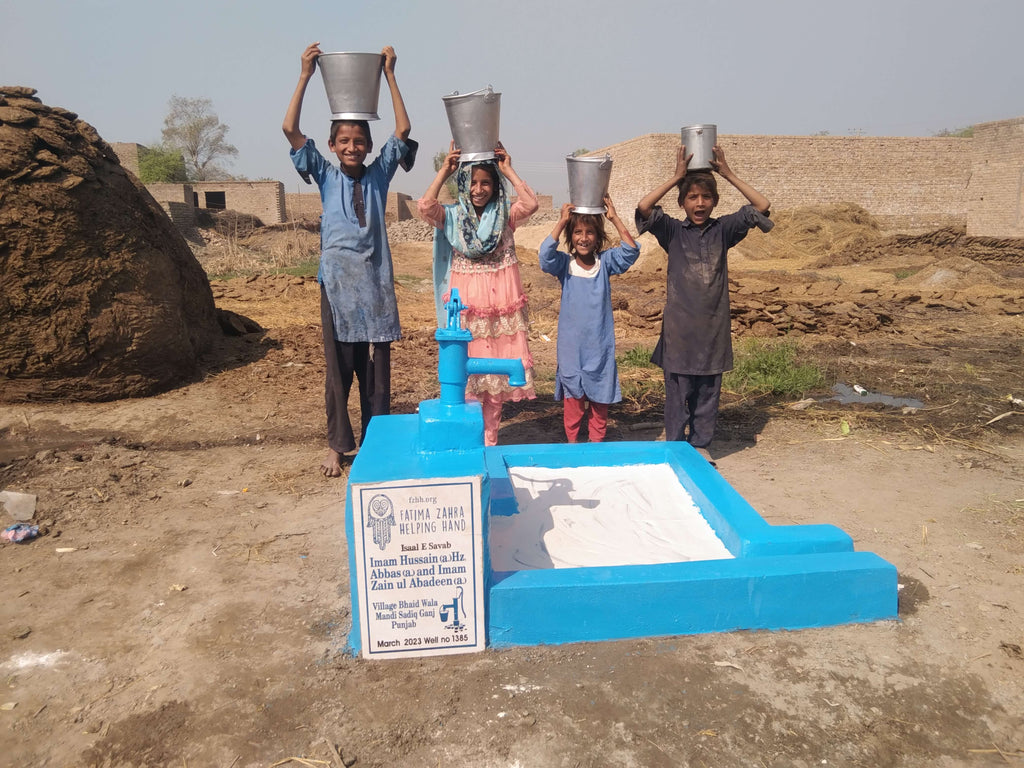 Punjab, Pakistan – Imam Hussain (a.), Hz. Abbas (a.) and Imam Zain ul Abadeen (A) – FZHH Water Well# 1385
