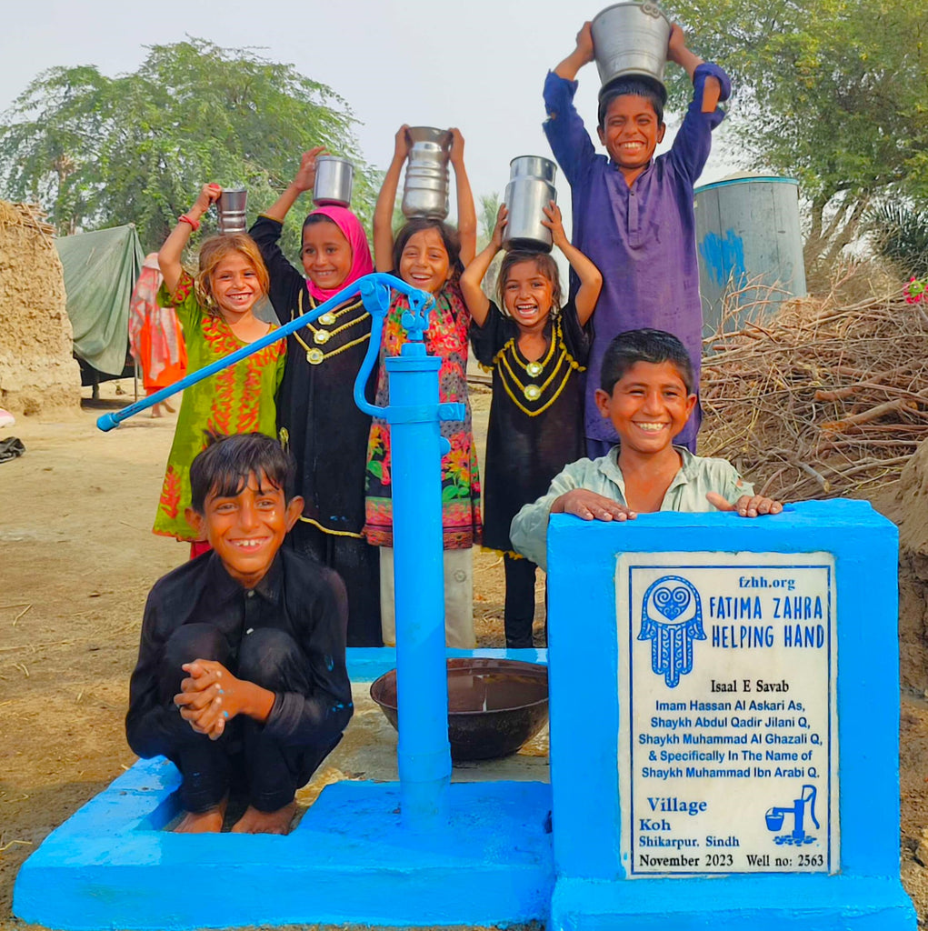 Sindh, Pakistan – Imam Hassan Al Askari As, Shaykh Abdul Qadir Jilani Q, Shaykh Muhammad Al Ghazali Q, Specifically in the name of Shaykh Muhammad Ibn Arbi Q – FZHH Water Well# 2563