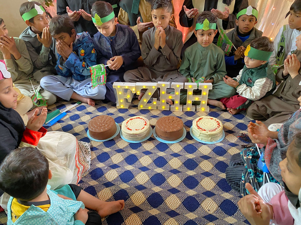 Lahore, Pakistan - Participating in Orphan Support & Mawlid Support Programs by Celebrating ZikrAllah & Mawlid an Nabi ﷺ & Serving Hot Meals with Blessed Birthday Cakes to Beloved Orphans at Local Community's Orphanage
