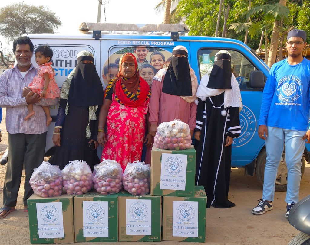 Hyderabad, India - Participating in Month of Ramadan Appeal Program & Mobile Food Rescue Program by Distributing Monthly Ration to Ten Homeless & Less Privileged Families