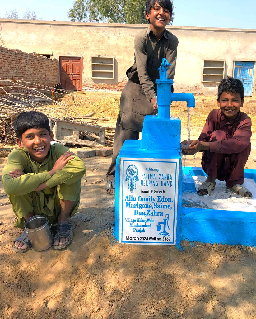 Punjab, Pakistan – Aliu Family Edon, Marigone, Saime, Dua, Zahra – FZHH Water Well# 3167