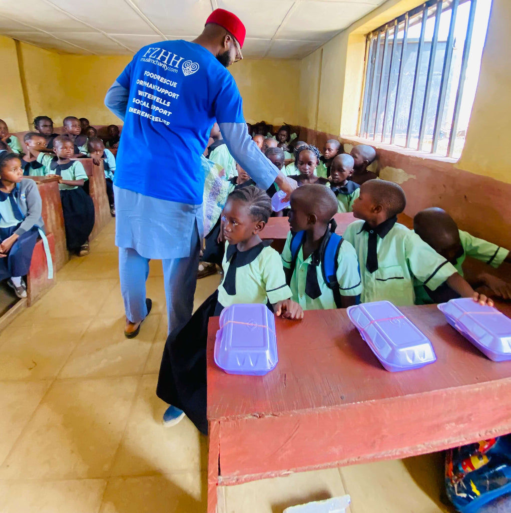 Abuja, Nigeria - Participating in Mobile Food Rescue Program by Distributing 206+ Freshly Prepared Hot Meals to Less Privileged School Children at  Local Community's Internally Displaced Persons Camp