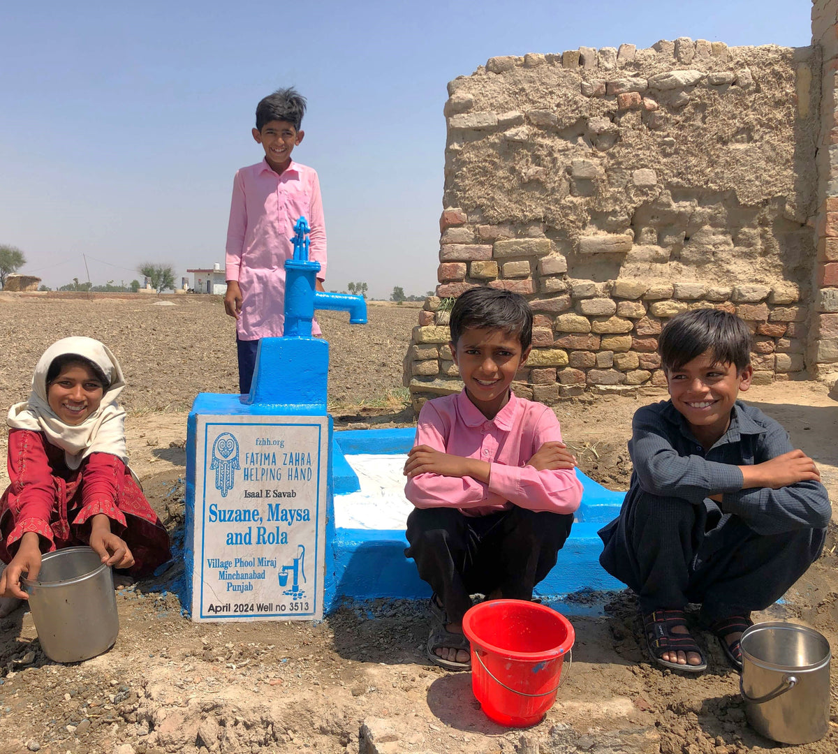 Punjab, Pakistan – Suzane, Maysa and Rola – FZHH Water Well# 3513 ...