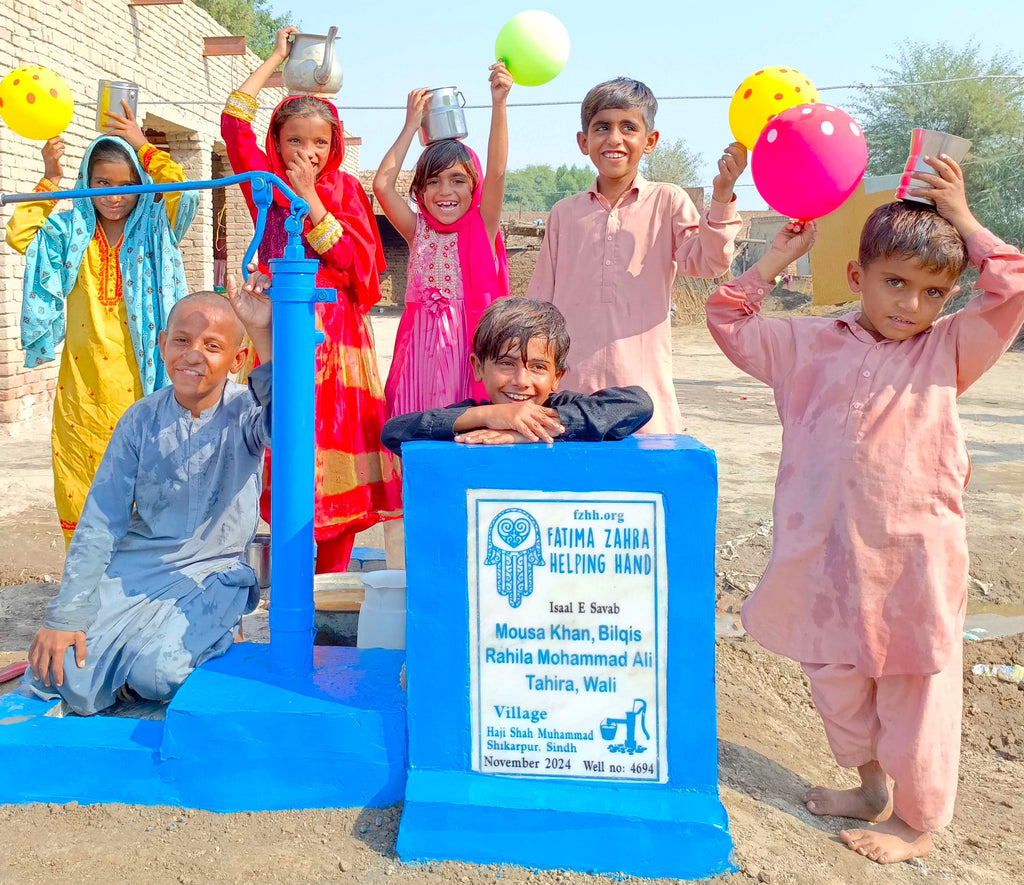 Sindh, Pakistan – Mousa Khan, Bilqis Rahila Mohammad Ali Tahira, Wali – FZHH Water Well# 4694