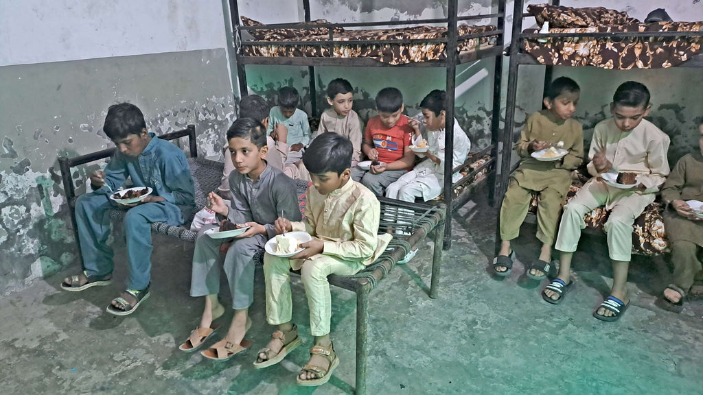 Lahore, Pakistan - Participating in Orphan Support Program & Mobile Food Rescue Program by Serving Healthy Snacks & Blessed Birthday Cakes to 60+ Beloved Orphans & Less Privileged Children at Local Community Orphanage