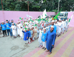 Hyderabad, India - Participating in Orphan Support & Mawlid Support Programs by Celebrating Grand Mawlid an Nabi with Beloved Orphans, Less Privileged Children & Families - Blessed Grand Mawlid an Nabi ﷺ Entrance & Parade