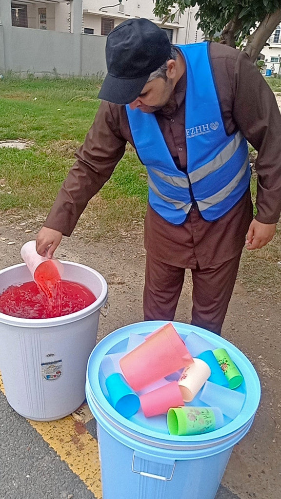 Lahore, Pakistan - Muharram Day 2 - Participating in Our Mobile Food Rescue Program by Serving 60+ Chilled Drinks on Hot Summer Days to Less Privileged People