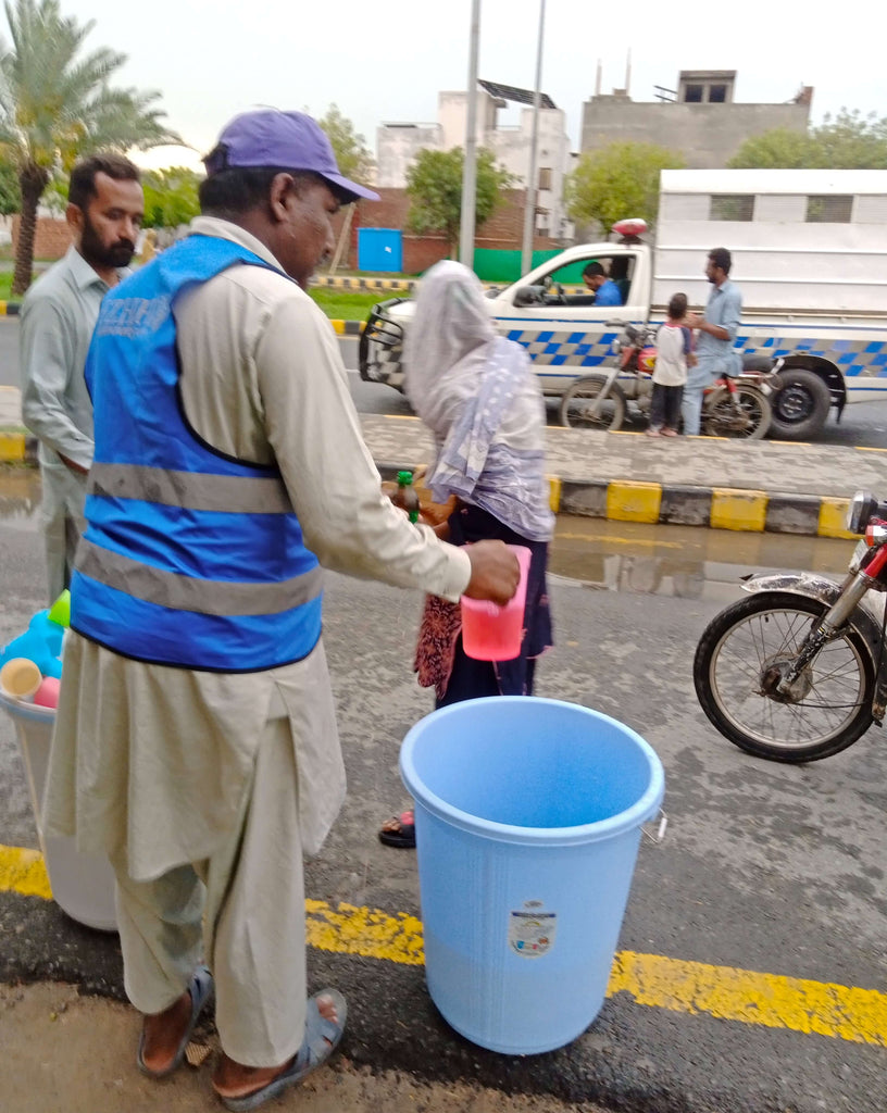Lahore, Pakistan - Muharram Day 4 - Participating in Our Mobile Food Rescue Program by Serving 60+ Chilled Drinks on Hot Summer Days to Less Privileged People