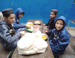 Lahore, Pakistan - Participating in Orphan Support Program & Mobile Food Rescue Programs by Serving Hot Meals & Blessed Cake to 15+ Beloved Orphans at Local Community's Orphanage