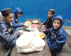 Lahore, Pakistan - Participating in Orphan Support Program & Mobile Food Rescue Programs by Serving Hot Meals & Blessed Cake to 15+ Beloved Orphans at Local Community's Orphanage