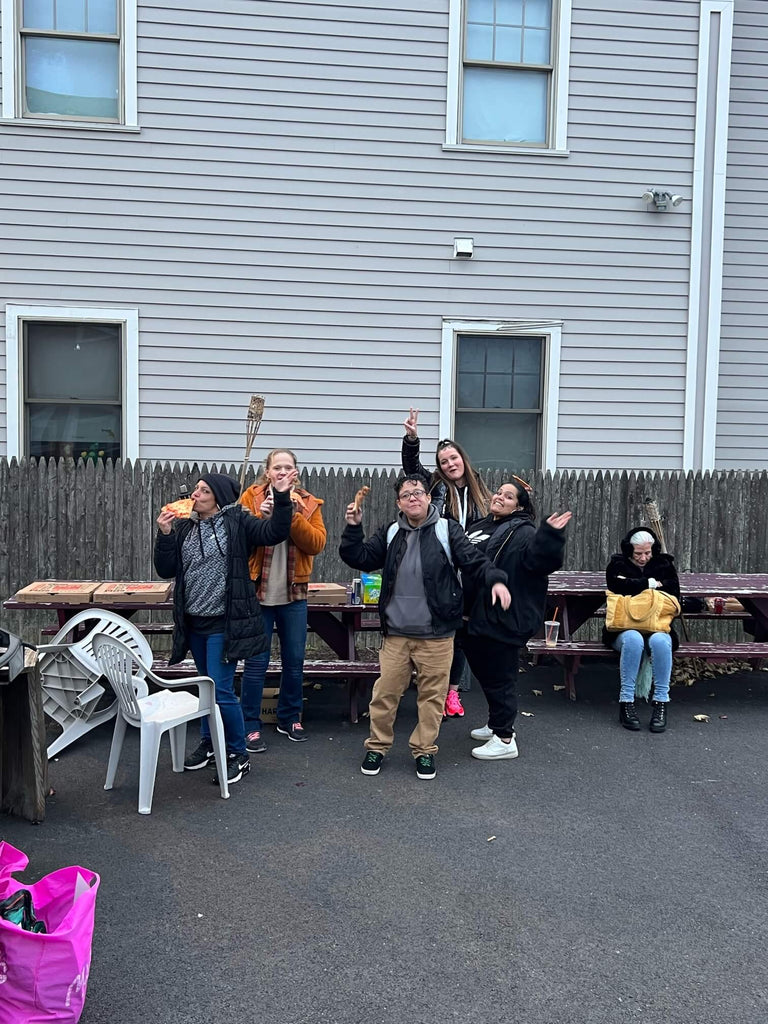 Providence, Rhode Island - Participating in Mobile Food Rescue Program by Distributing Hot Pizzas, Cold Drinks & Rescued Essential Clothing to Local Community's Homeless Shelters
