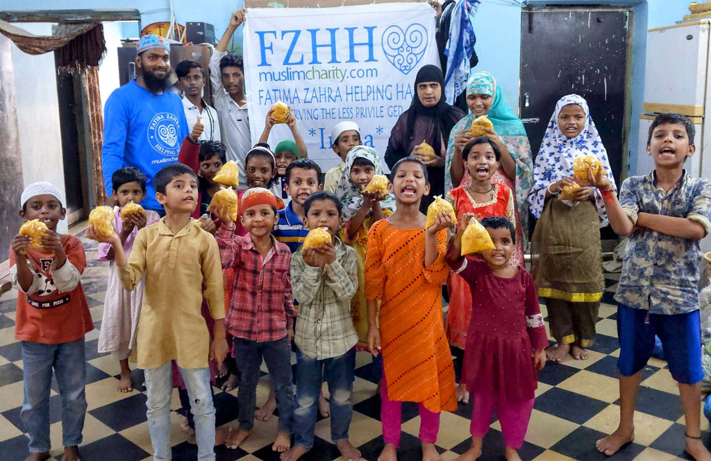 Hyderabad, India - Participating in Orphan Support Program & Mobile Food Rescue Program by Distributing Hot Meals to Local Community's Beloved Orphans, 2 Madrasas/Schools, Homeless & Less Privileged Families