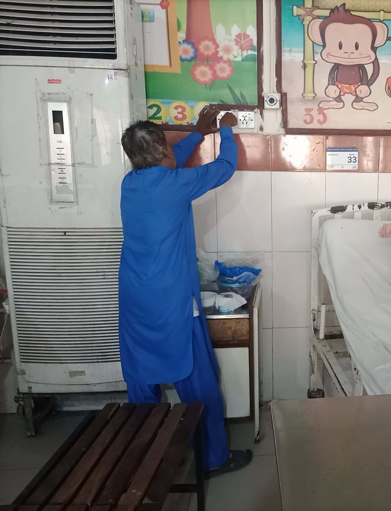 Lahore, Pakistan - Participating in Pediatric Ward Program & Orphan Support Program by Installing New Electric Controllers & Wiring at Children's Hospital Serving Beloved Orphans & Less Privileged Children