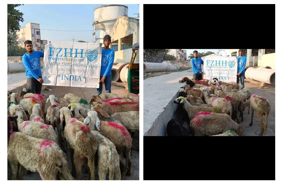 Hyderabad, India - Participating in Our Holy Qurbani Program & Mobile Food Rescue Programs by Processing, Packaging & Distributing Holy Qurbani Meat from 32+ Holy Qurbans to 480+ Less Privileged Families